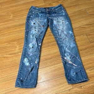 Express Jeans Paint Splatter